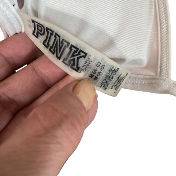 Victoria's Secret Multicolor Triangle Colorblock String Bikini Top Women Sz M - Picture 8 of 9